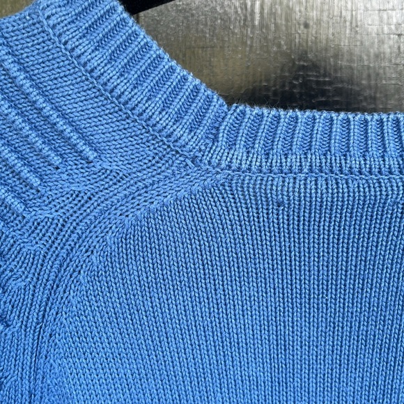 Eliza J Blue Textured Knit Long Sleeve Dress Size Medium - Picture 5 of 6